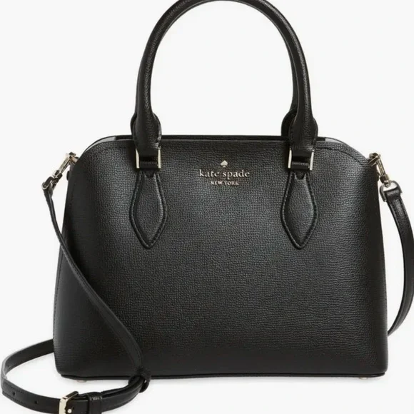 Kate Spade Darcy Small Black Leather Satchel Bag - Picture 13 of 15